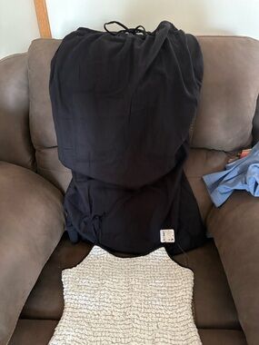 Free People White Textured Top with Black Grid Trim